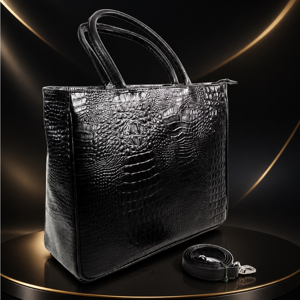 LUIGI TRAINI 🇮🇹 Women's Black  Leather Handbag